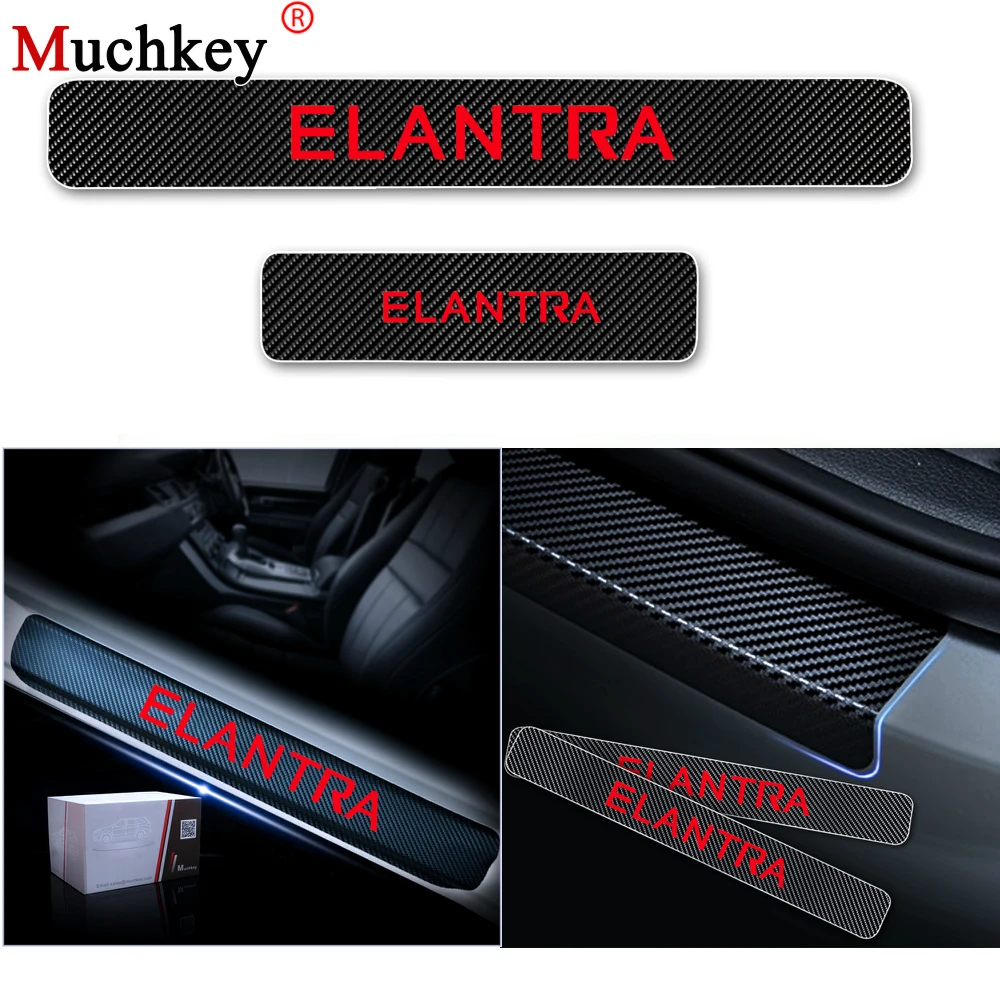 4 шт., наклейки из углеродного волокна для Hyundai Elantra Накладка на порог двери Guard
4 шт., наклейки из углеродного волокна для Hyundai Elantra Накладка на порог двери Guard