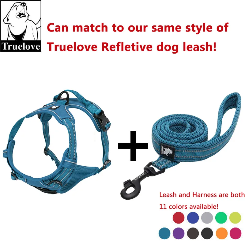 Светоотражающая шлейка Truelove для щенков крупных собак маленьких и больших ремень