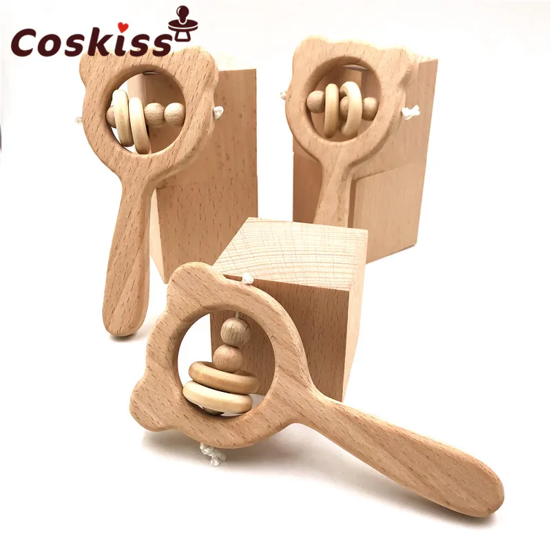 Baby Toys Beech Wood Bear Hand Teething Wooden Ring Baby Rattles Play Gym Montessori Stroller Toys Educational Toys
Baby Toys Beech Wood Bear Hand Teething Wooden Ring Baby Rattles Play Gym Montessori Stroller Toys Educational Toys