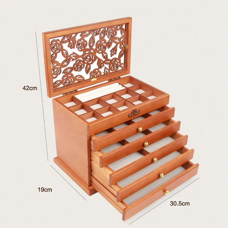 Clover Real Wood Jewelry Box Retro Style Large Multilayer Marriage Holiday Gift Makeup Organizer Storage Box
Clover Real Wood Jewelry Box Retro Style Large Multilayer Marriage Holiday Gift Makeup Organizer Storage Box