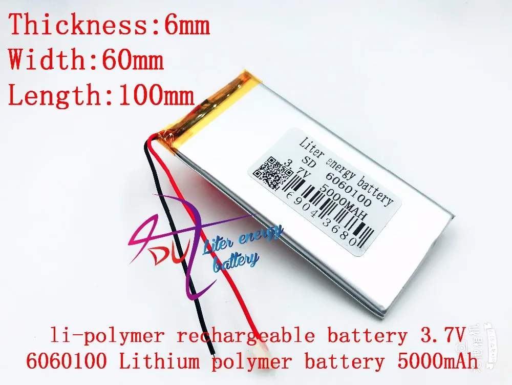 Полимерный литий-ионный аккумулятор 3,7 V, 6060100 5000mAh может быть настроен оптом CE FCC ROHS MSDS сертификация качества
Полимерный литий-ионный аккумулятор 3,7 V, 6060100 5000mAh может быть настроен оптом CE FCC ROHS MSDS сертификация качества