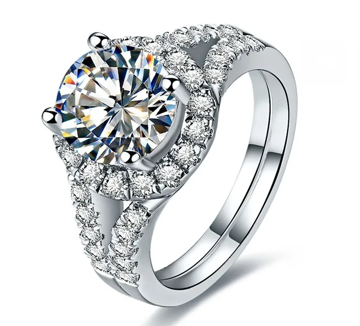 Bonzer Design Round Halo Style 2C Moissanite Engagement Ring Pure 18K White Gold Ring Quality Gurantee Fine Jewelry For Bride
Bonzer Design Round Halo Style 2C Moissanite Engagement Ring Pure 18K White Gold Ring Quality Gurantee Fine Jewelry For Bride