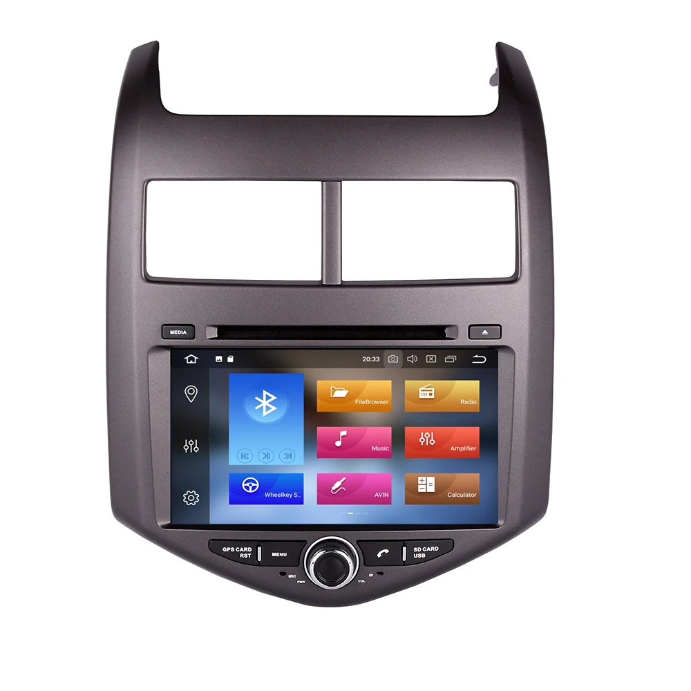 Автомобильный DVD плеер с восьмиядерным процессором Android 10 для Chevrolet Aveo/Sonic 2011 2012 2019