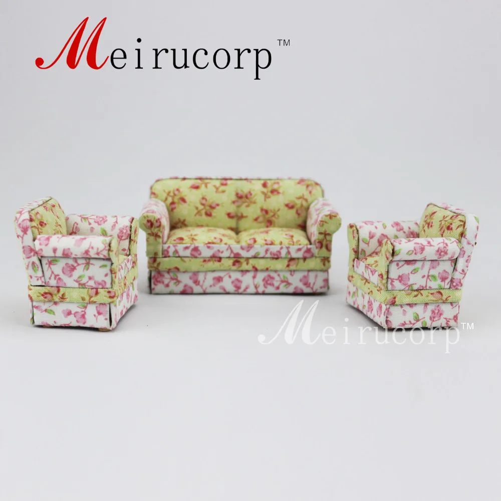 Fine 1/24 Scale Miniature Furniture Handmade Floral pattern chair