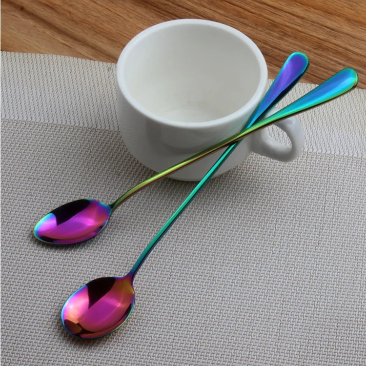 2pcs/set Colorful Stainless Steel Coffee Spoon with Long Handle Ice Cream Dessert Cake Tea Spoon Set Mixing Coffee Scoops
2pcs/set Colorful Stainless Steel Coffee Spoon with Long Handle Ice Cream Dessert Cake Tea Spoon Set Mixing Coffee Scoops