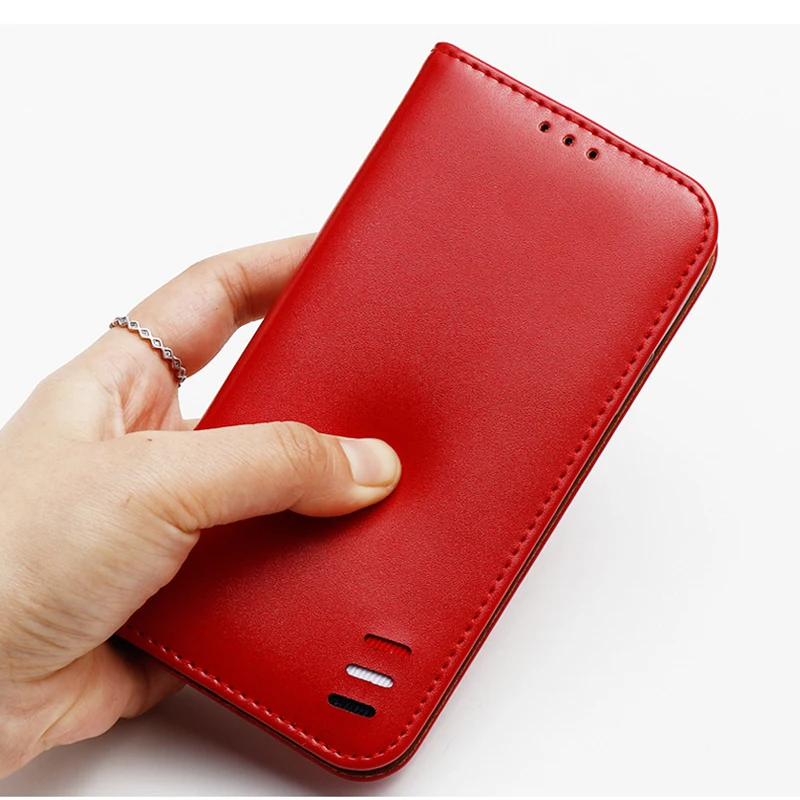 Роскошный кожаный чехол книжка с магнитным бумажником для OPPO Reno A подставкой