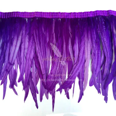 5 yards Chicken Tail Feather purple Trims Cock Tail Ribbon 30-35cm 12-14" Rooster Feather Trims available
5 yards Chicken Tail Feather purple Trims Cock Tail Ribbon 30-35cm 12-14" Rooster Feather Trims available