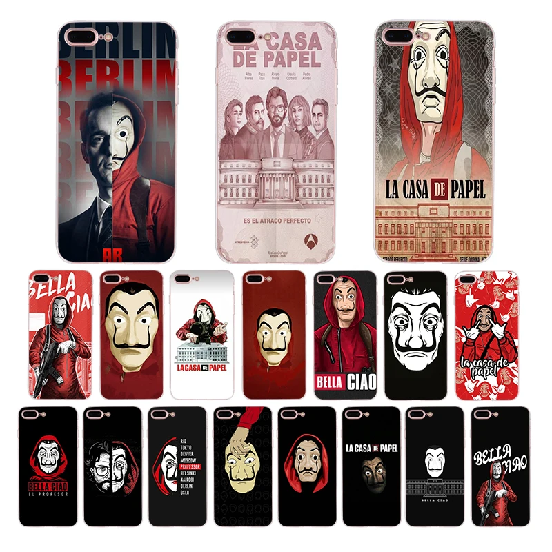 La Casa de papel Soft silicone shell cover for iphone 5s 5 se phone case xr xs max X 8 6s 7 6 plus TV series TPU Funda Coquex
La Casa de papel Soft silicone shell cover for iphone 5s 5 se phone case xr xs max X 8 6s 7 6 plus TV series TPU Funda Coquex