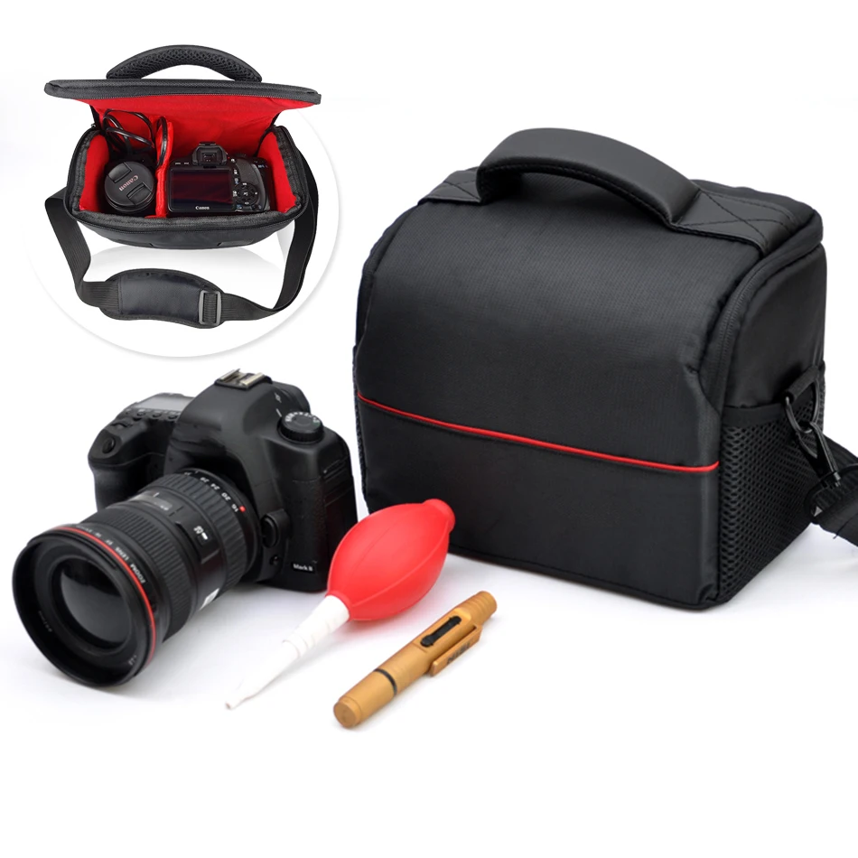 Сумка на плечо для объектива камеры DSLR Nikon D90 D3000 D3300 D3200 D3100 D5100 D7000 D5300 D7100 Sony A6000 A7 a6300