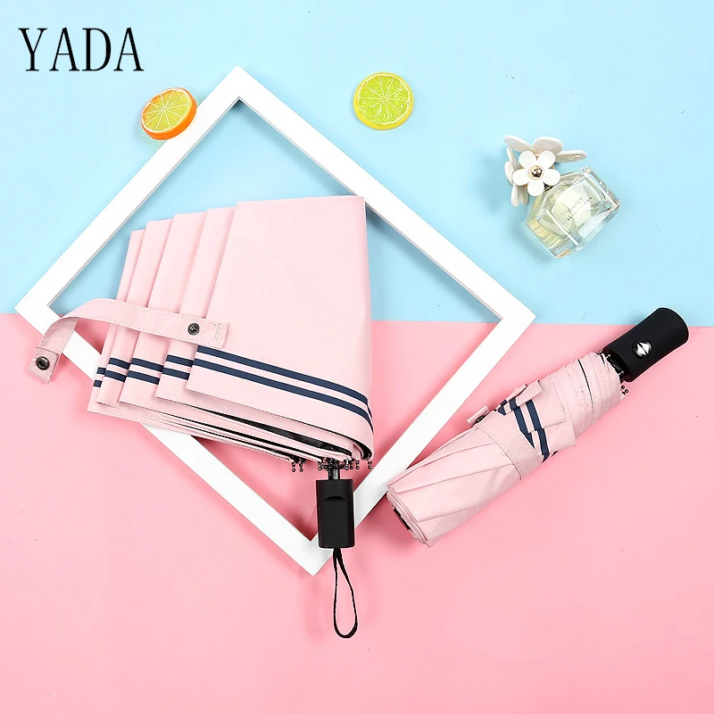 YADA Pink Stripe Automatic Folding Umbrella uv Rain Women Clear Stripe Umbrella For Womens Windproof Designer Umbrellas YS026
YADA Pink Stripe Automatic Folding Umbrella uv Rain Women Clear Stripe Umbrella For Womens Windproof Designer Umbrellas YS026