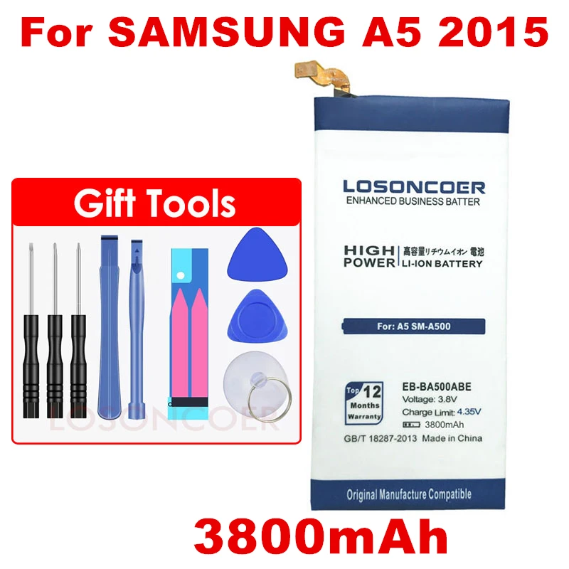 LOSONCOER 3800 мАч EB BA500ABE аккумулятор для Samsung Galaxy A5 2015 A5000 A5009 A500F A500H SM A500K