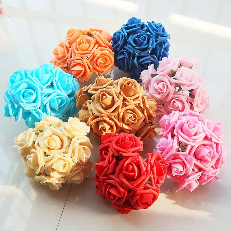 10Pcs 4CM Artificial Rose Flowers With Green Leaves for Wedding Car Decoration Bride Bouquet DIY Decorative PE Foam Mini Flowers
10Pcs 4CM Artificial Rose Flowers With Green Leaves for Wedding Car Decoration Bride Bouquet DIY Decorative PE Foam Mini Flowers