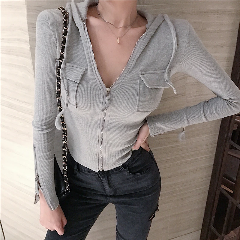 2023 autumn and winter women's sexy cardigans elastic hooded full-sleeve blouse waist hollow out knitted crop blouse
2023 autumn and winter women's sexy cardigans elastic hooded full-sleeve blouse waist hollow out knitted crop blouse