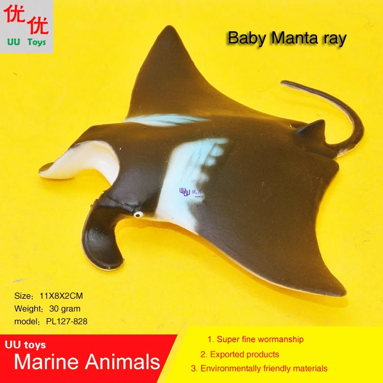 

Hot toys blue baby devil rays flying rays Manta ray Simulation model Marine Animals Sea kids gift educational Action Figures