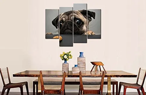 no frame 4 Piece Wall Art Painting Crazy Pug Prints On Canvas The Picture Animal Pictures Oil For Home Decoration Print Decor
no frame 4 Piece Wall Art Painting Crazy Pug Prints On Canvas The Picture Animal Pictures Oil For Home Decoration Print Decor