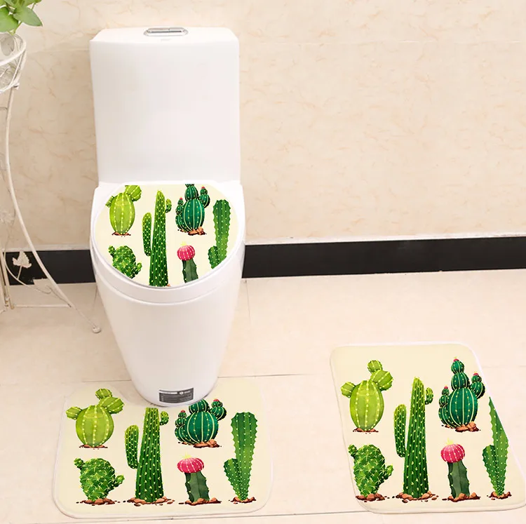3pcs/set Cactus Design Printing Toilet Seat Cover Flannel Fabric Toilet Case Bathroom Non-slip Mat Home Decoration Products
3pcs/set Cactus Design Printing Toilet Seat Cover Flannel Fabric Toilet Case Bathroom Non-slip Mat Home Decoration Products