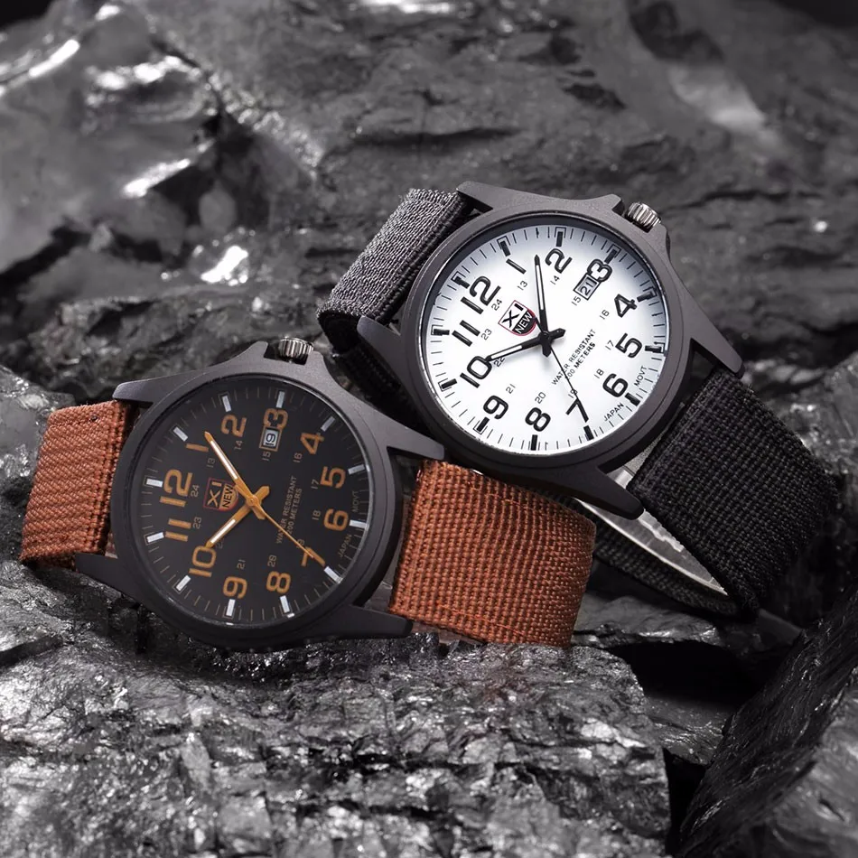 Casual Sports Analog Quartz Army Wrist Watch Outdoor Mens Date Stainless Steel Military Watches Hot Sell Drop 3.22 | Наручные часы