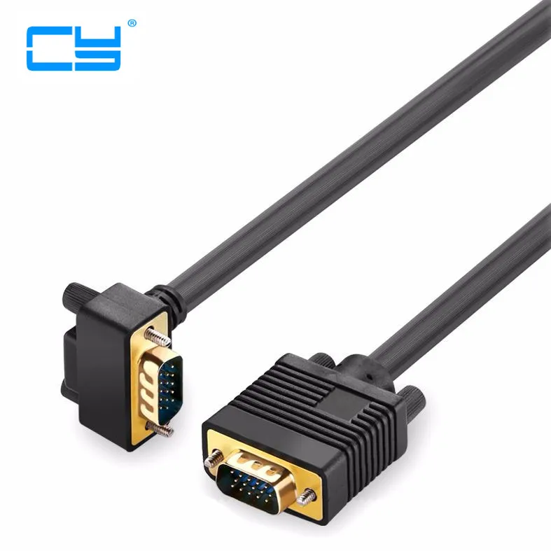 90 degree down angled VGA 3+9 RGB 15Pin Male to male projectors Monitors Cable 1.5m 5FT 150cm
90 degree down angled VGA 3+9 RGB 15Pin Male to male projectors Monitors Cable 1.5m 5FT 150cm