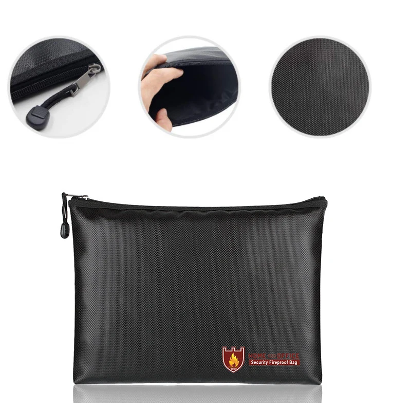 Fire Proof Pouch Cash Documents Storage Safe Bag Fire Water Resistant Material 3 Sizes For Choice
Fire Proof Pouch Cash Documents Storage Safe Bag Fire Water Resistant Material 3 Sizes For Choice