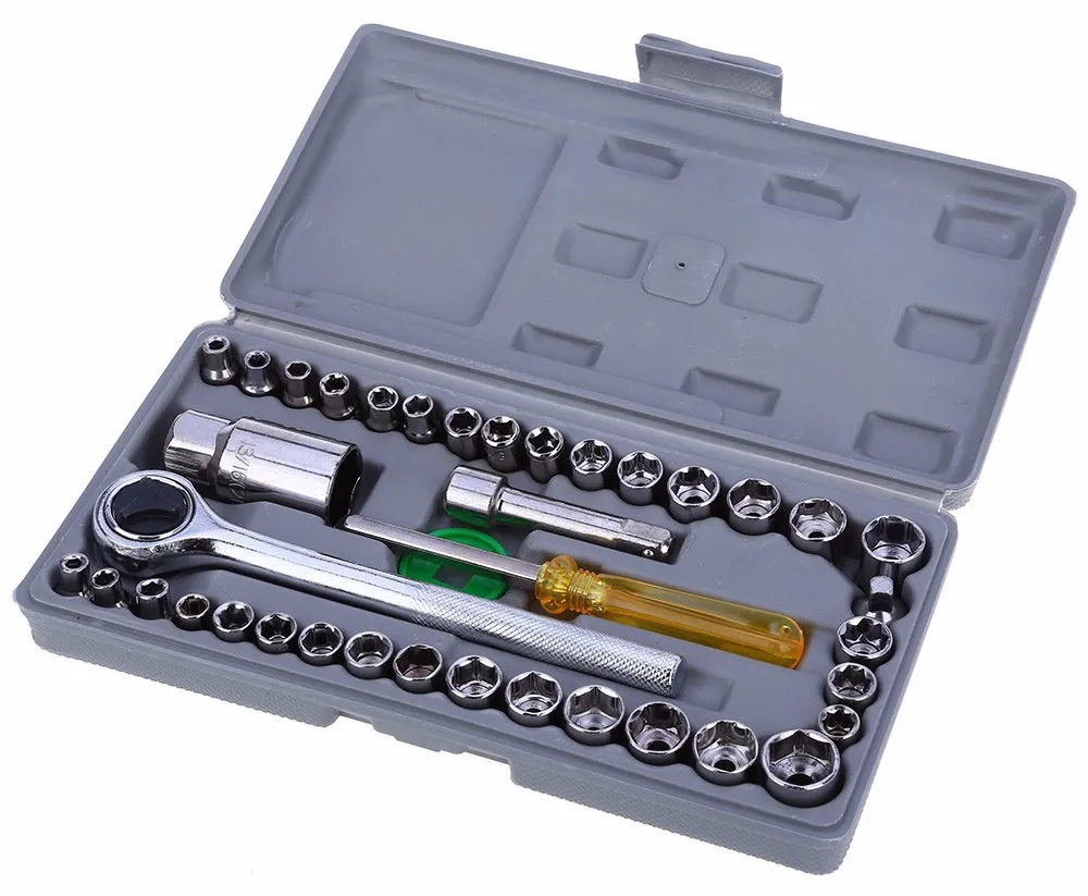 40pcs Automobile Motorcycle Repair Tool Case Precision Socket Wrench Set Sleeve Screwdriver Auto Car Vehicle Repair Kit Tool
40pcs Automobile Motorcycle Repair Tool Case Precision Socket Wrench Set Sleeve Screwdriver Auto Car Vehicle Repair Kit Tool