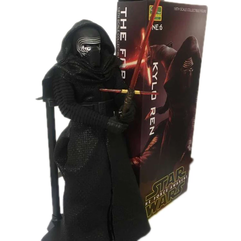 Фото 26 см CrazyToys Звездные войны La Forza Risveglia Kylo Ren Figura 16 шкал Dipinte ПВХ фигурка игрушки