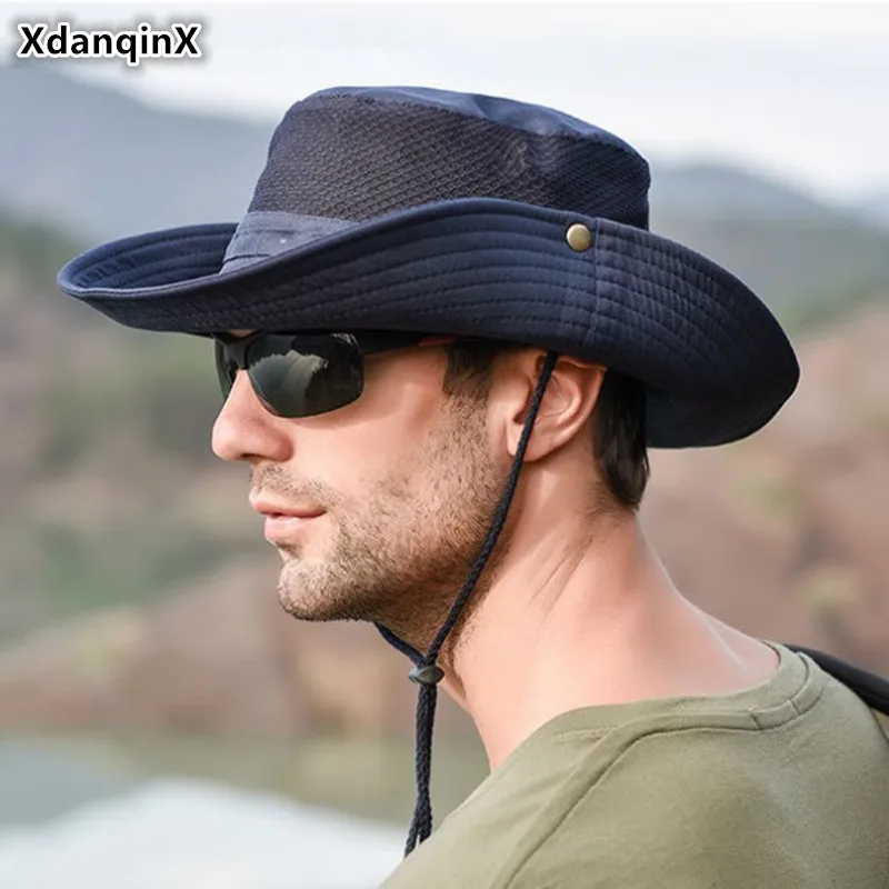 XdanqinX New Summer Foldable Men's Breathable Mesh Cap Bucket Hat Wind Rope Fixed Women's Ventilation Beach Hats Fishing Caps
XdanqinX New Summer Foldable Men's Breathable Mesh Cap Bucket Hat Wind Rope Fixed Women's Ventilation Beach Hats Fishing Caps
