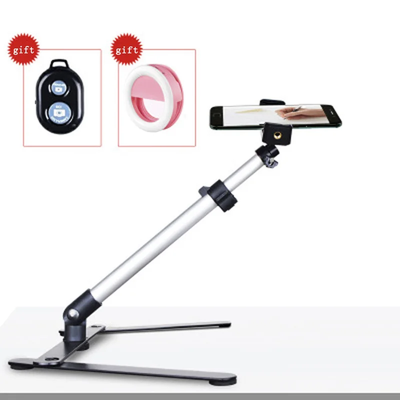 Photography Adjustable Table Top Mini Monopod Shooting Set Aluminum Alloy Stand+Phone Clip Fill-in Light Bluetooth Control
Photography Adjustable Table Top Mini Monopod Shooting Set Aluminum Alloy Stand+Phone Clip Fill-in Light Bluetooth Control