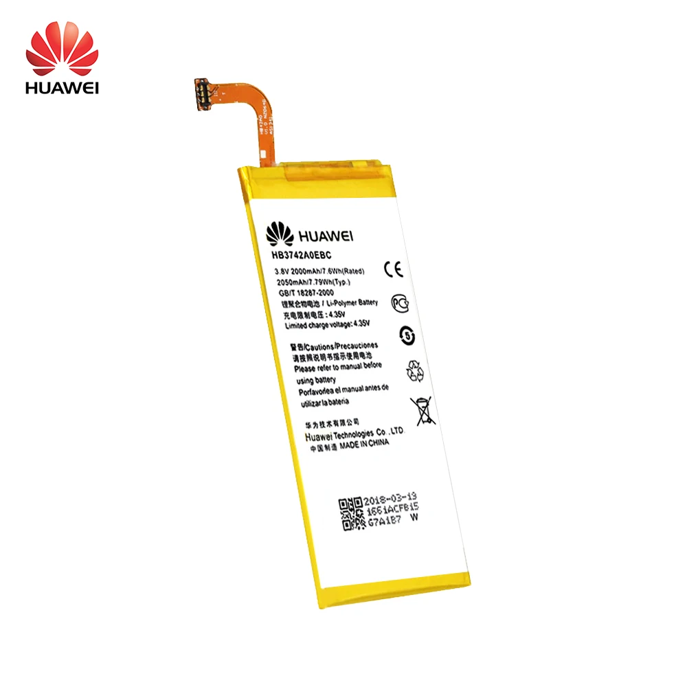 Hua Wei 100% Original HB3742A0EBC Battery For Huawei Ascend P6 P6-U06 p6-c00 p6-T00/ Ascend G6 G620 G621 G620s G630 Bateria Akku
Hua Wei 100% Original HB3742A0EBC Battery For Huawei Ascend P6 P6-U06 p6-c00 p6-T00/ Ascend G6 G620 G621 G620s G630 Bateria Akku