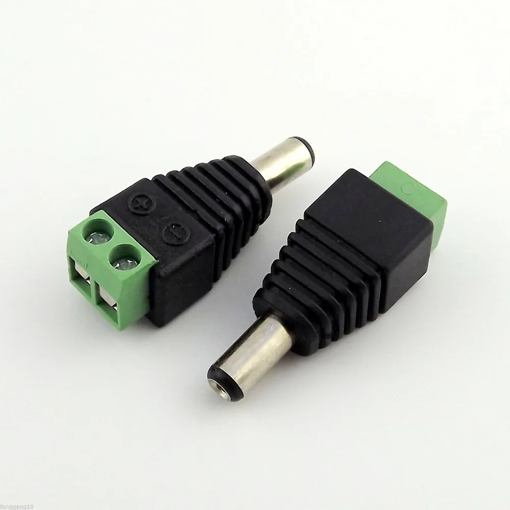 100pcs DC 5.5mm x 2.1mm 2.1 Male CCTV LED DC Power Plug Camera Balun Adapter Connector
100pcs DC 5.5mm x 2.1mm 2.1 Male CCTV LED DC Power Plug Camera Balun Adapter Connector
