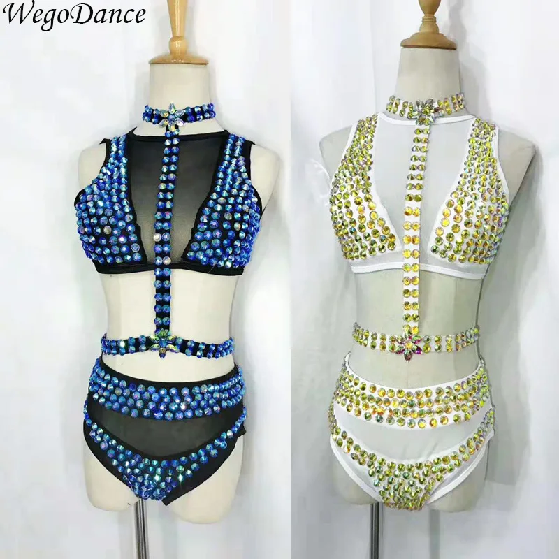 new Bright Rhinestones Beading Bra Short Outfit Set Nightclub Singer Show Bikini Outfit Women's Birthday Party Set
new Bright Rhinestones Beading Bra Short Outfit Set Nightclub Singer Show Bikini Outfit Women's Birthday Party Set
