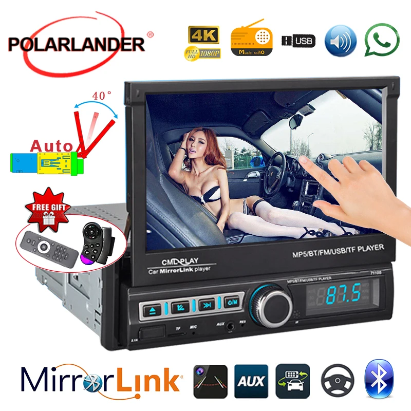 Electric Retractable Auto-radio Multimedia 7 inch Support Bluetooth Hands-free Car MP5 Player Video Mirrorlink for Android 9 USB
Electric Retractable Auto-radio Multimedia 7 inch Support Bluetooth Hands-free Car MP5 Player Video Mirrorlink for Android 9 USB