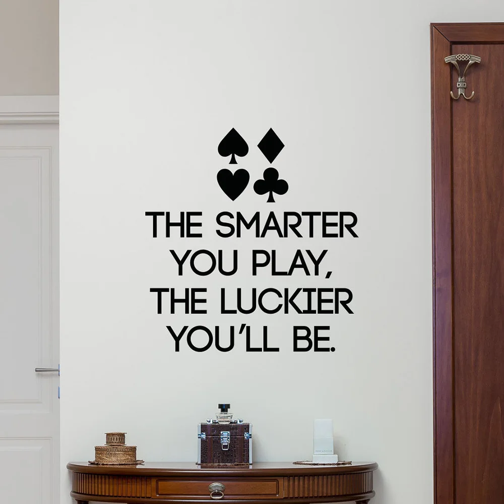 Poker Quote Wall Decal Lettering Play Casino Vinyl Sticker Game Art Decor Wall Art Mural For Casino Decoration Home Decor L870
Poker Quote Wall Decal Lettering Play Casino Vinyl Sticker Game Art Decor Wall Art Mural For Casino Decoration Home Decor L870