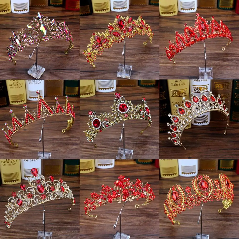 European Baroque Vinatge Red Crystal And Pearls Bridal Diadem Pageant Girls Princess Tiara Rhinestone Wedding Crown Hair Jewelry
European Baroque Vinatge Red Crystal And Pearls Bridal Diadem Pageant Girls Princess Tiara Rhinestone Wedding Crown Hair Jewelry