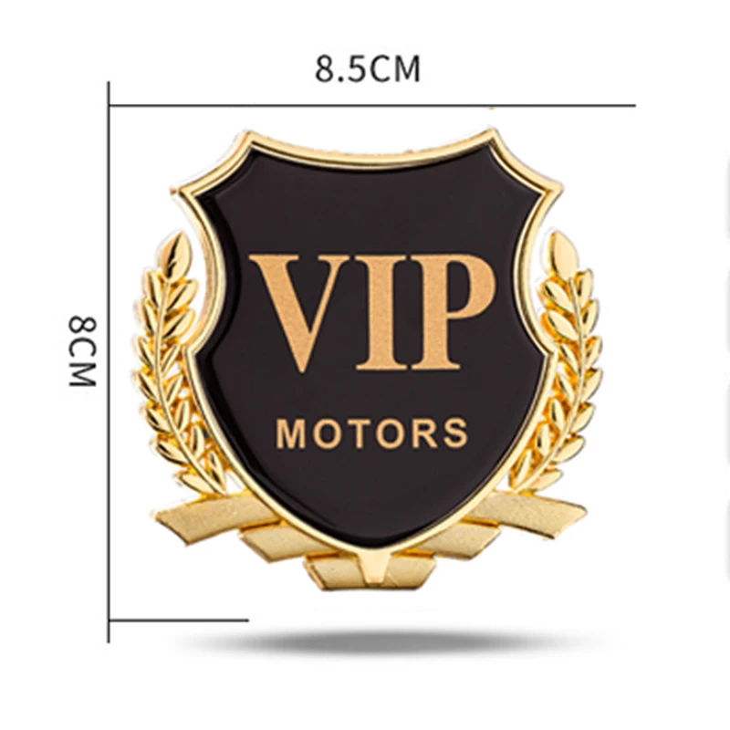 Цвета: золотистый серебристый пшеницы VIP Motors Щит Эмблема Логотип крыло с опорой