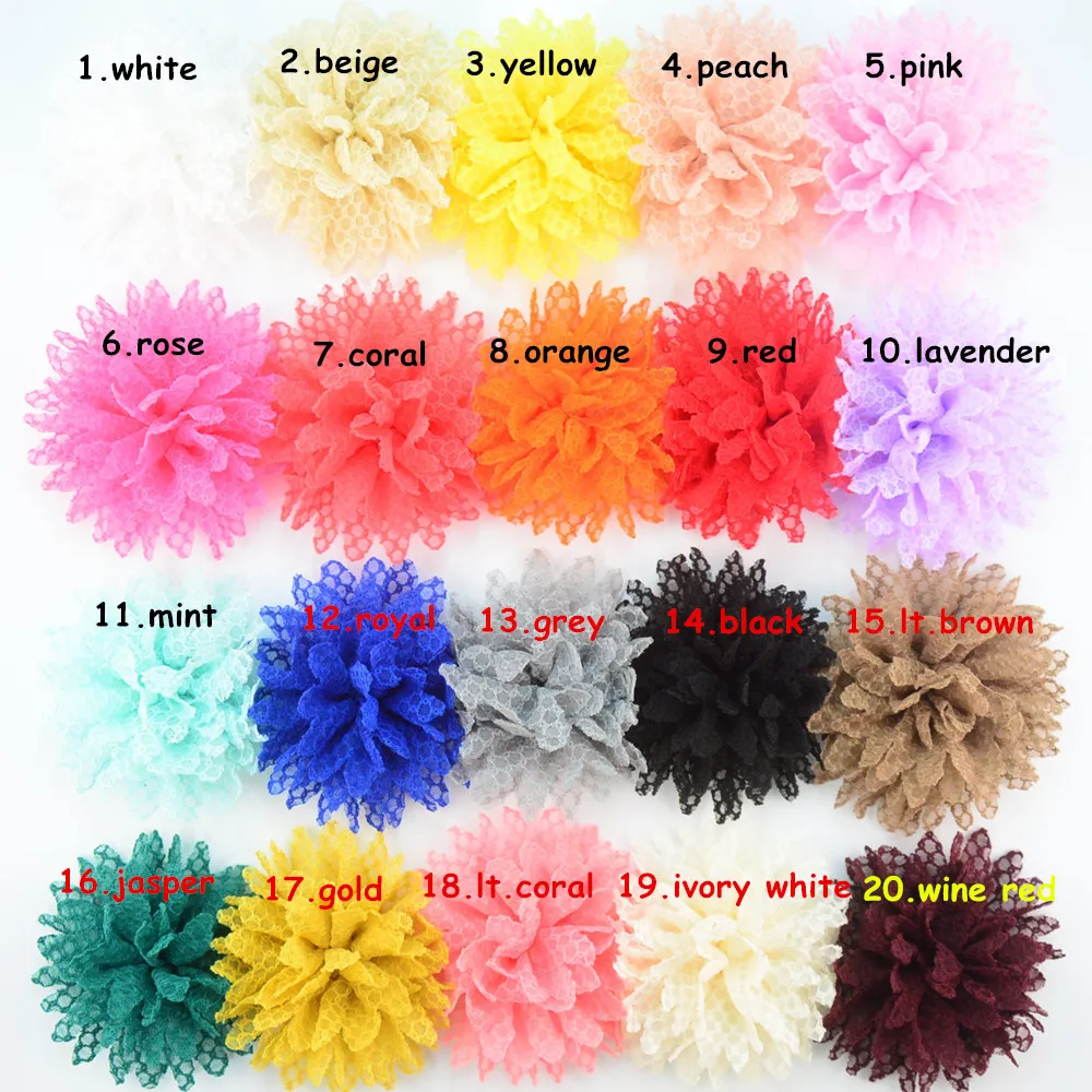 120 pcs/lot 3.9'' lace flowers , headbands chiffon flowers hair / apparel accessories
120 pcs/lot 3.9'' lace flowers , headbands chiffon flowers hair / apparel accessories