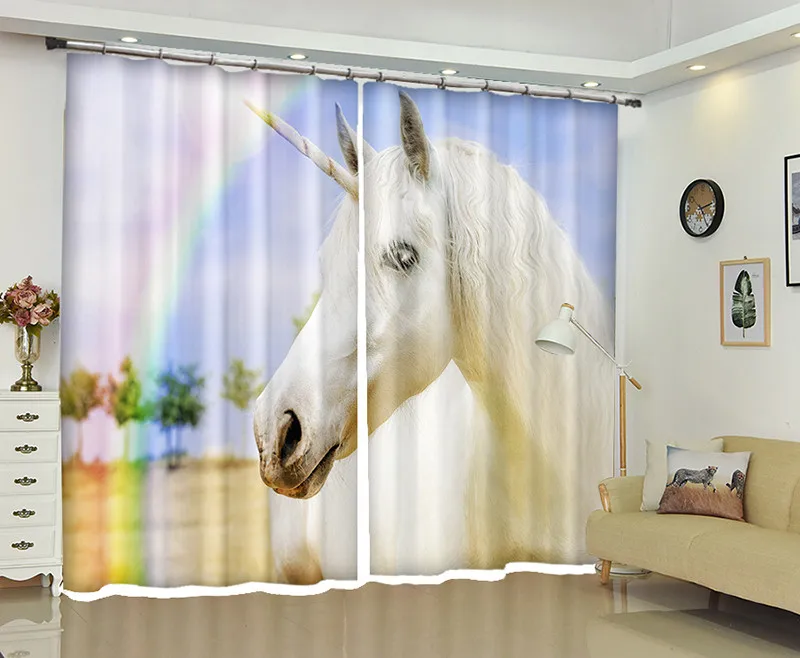 White unicorn 3d Curtains For Living Room Window Treatments Modern Curtains For Beding Room living room High-precision Shade
White unicorn 3d Curtains For Living Room Window Treatments Modern Curtains For Beding Room living room High-precision Shade