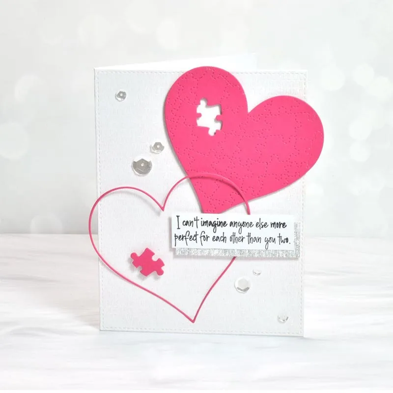 Heart Puzzle DIY Cutting Dies Scrapbooking Embossing Paper Card Album Photo Making Template Handmade Stencil Craft
Heart Puzzle DIY Cutting Dies Scrapbooking Embossing Paper Card Album Photo Making Template Handmade Stencil Craft