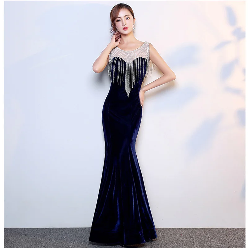 Corstory Black Velvet Diamond Tassel Dress Mermaid Party Long Dresses Sexy Sleeveless Night Club Dress Elegant Gown
Corstory Black Velvet Diamond Tassel Dress Mermaid Party Long Dresses Sexy Sleeveless Night Club Dress Elegant Gown