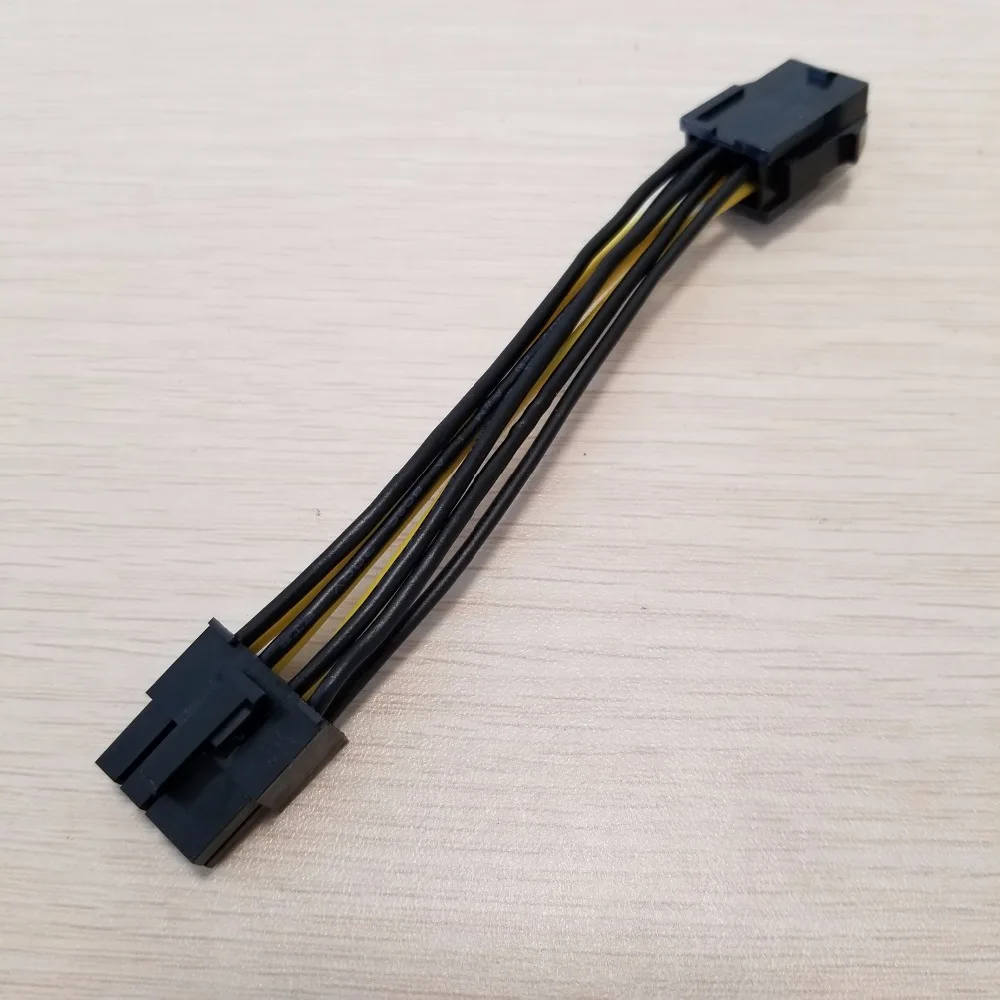 100 шт./лот PCI E PCIe графическая карта 6 контактный Женский к 8 мужской адаптер питания