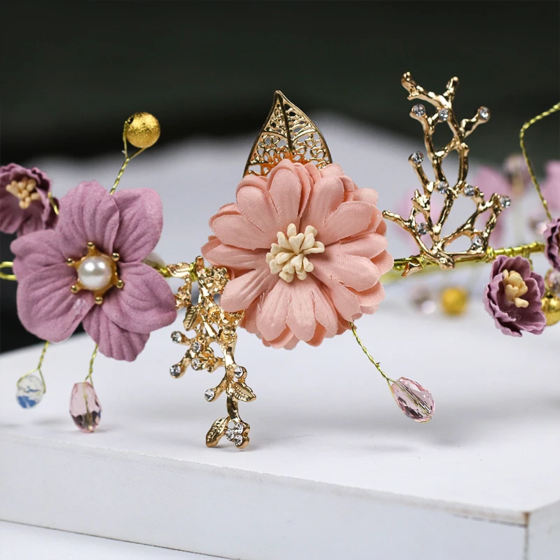 Long Hair Jewelry Pink Flower Headband Wedding Hair Ornaments Headband Bride Headdress Handmade Bridal Wedding Hair Decoration
Long Hair Jewelry Pink Flower Headband Wedding Hair Ornaments Headband Bride Headdress Handmade Bridal Wedding Hair Decoration