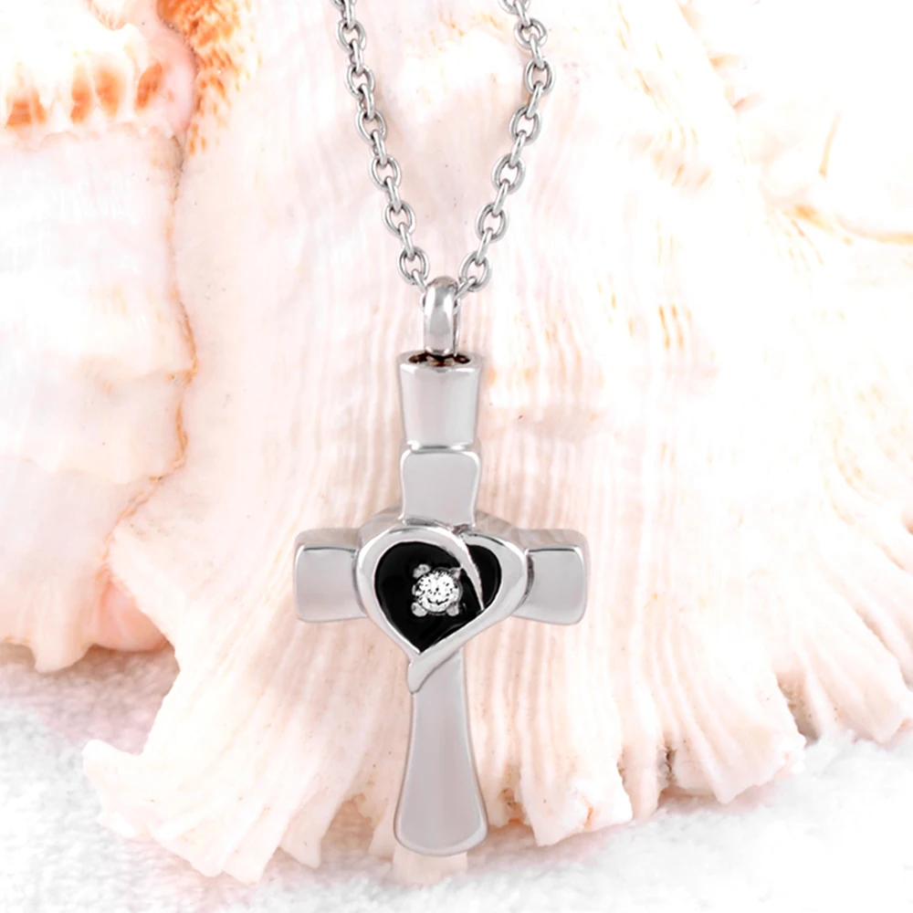 Crystal Heart Cross Ashes Keepsake Memorial Jewelry Stainless steel Urn Necklace Cremation Locket Pendant
Crystal Heart Cross Ashes Keepsake Memorial Jewelry Stainless steel Urn Necklace Cremation Locket Pendant