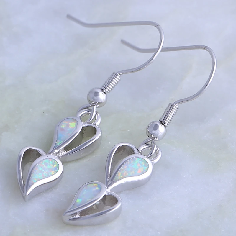 Perfect Silver Color Wedding Jewelry Fashion Heart White Opal Drop Dangle Earrings For Women E099
Perfect Silver Color Wedding Jewelry Fashion Heart White Opal Drop Dangle Earrings For Women E099