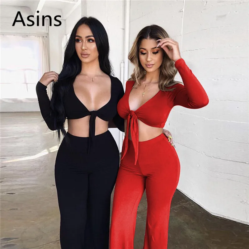 Asins Sexy nightclub dress two piece set 2019 spring summer new hot women fashion solid short tops wide leg pants two piece set
Asins Sexy nightclub dress two piece set 2019 spring summer new hot women fashion solid short tops wide leg pants two piece set