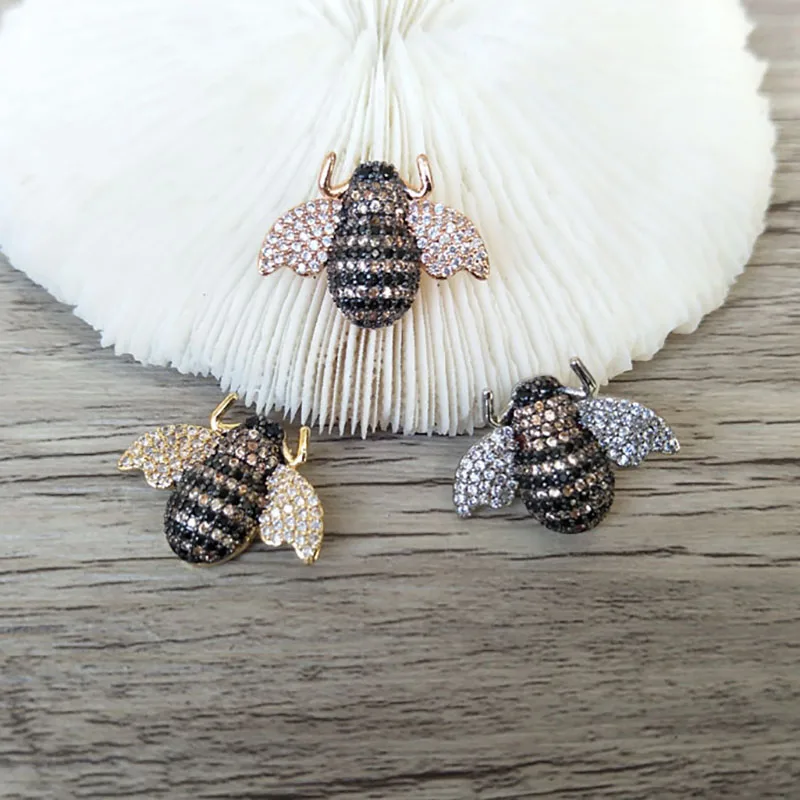 10Pcs Mix Color Micro Pave CZ zircon Bee charm Pendant For Jewelry Making Findings DIY necklace making P729
10Pcs Mix Color Micro Pave CZ zircon Bee charm Pendant For Jewelry Making Findings DIY necklace making P729