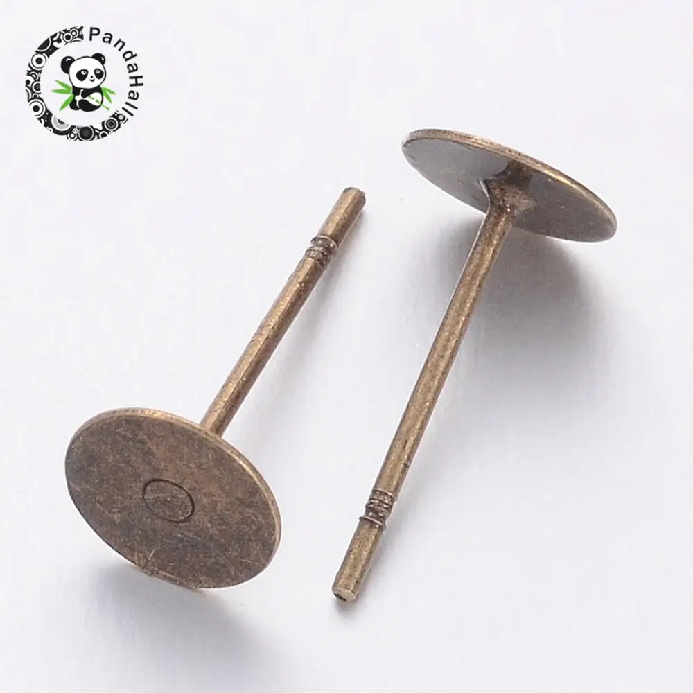 Ear Stud Components, Lead Free and Cadmium Free, Brass Head and Stainless Steel Pin, Antique Bronze, Tray: 6mm; Pin: 10mm
Ear Stud Components, Lead Free and Cadmium Free, Brass Head and Stainless Steel Pin, Antique Bronze, Tray: 6mm; Pin: 10mm