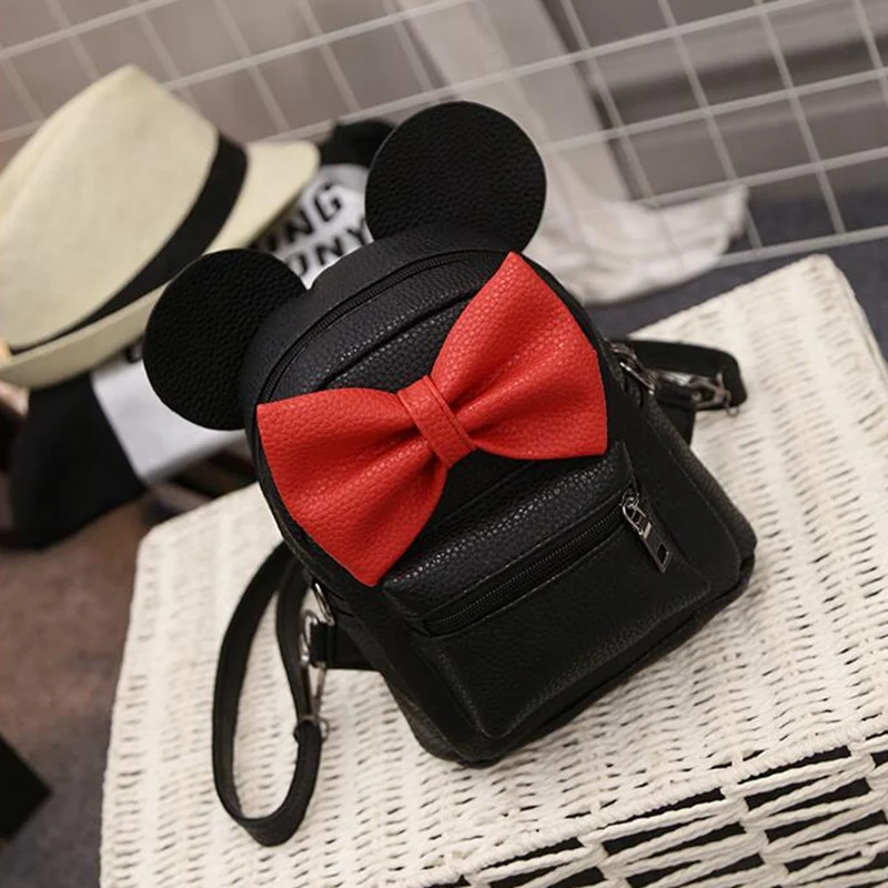 2020 New Backpack Pu Leather Female Mini Bag Women's Sweet Bow Teen Girls Backpacks School Mochila Feminina L4-3282 | Багаж и сумки
