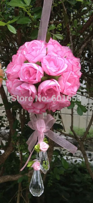 Free Shipping 10cm romantic wedding flower ball with crystal pendant Artificial flower ball silk rose flower ball
Free Shipping 10cm romantic wedding flower ball with crystal pendant Artificial flower ball silk rose flower ball