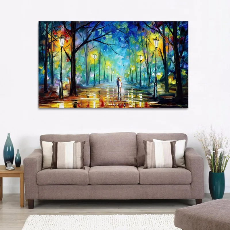Handpainted Lover Rain Street Tree Landscape Oil Painting On Canvas artwork Wall Art painting For Living Room bedroom Home Decor
Handpainted Lover Rain Street Tree Landscape Oil Painting On Canvas artwork Wall Art painting For Living Room bedroom Home Decor