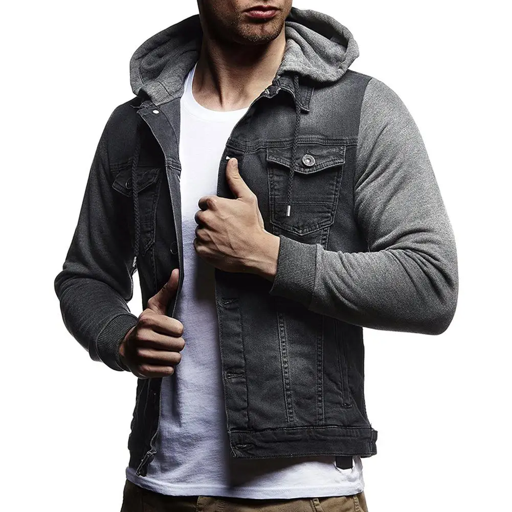 MISSKY Autumn Spring Men Jacket Solid Color Fashion Casual Hooded Jacket Knitted Denim Coat Cotton Tops Male Coat Spring Autumn
MISSKY Autumn Spring Men Jacket Solid Color Fashion Casual Hooded Jacket Knitted Denim Coat Cotton Tops Male Coat Spring Autumn