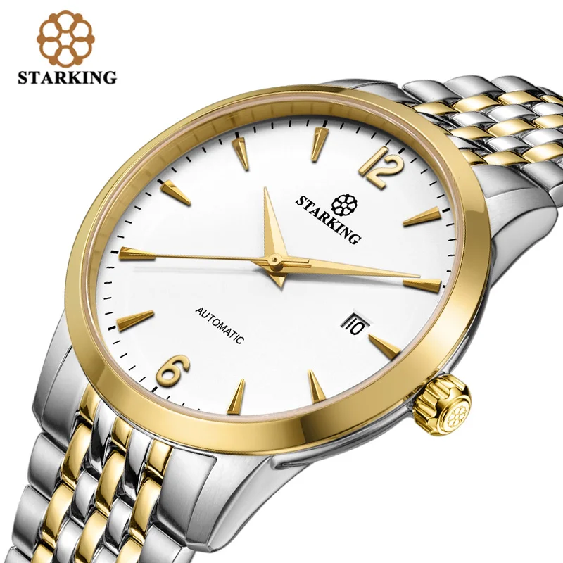 STARKING Watch Men Luxury Brand Fully-automatic Wristwatch 50M Waterproof Stainless Steel Men Watches Gold Case Men Gifts AM0194
STARKING Watch Men Luxury Brand Fully-automatic Wristwatch 50M Waterproof Stainless Steel Men Watches Gold Case Men Gifts AM0194
